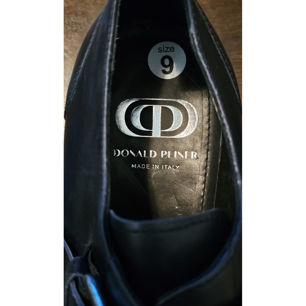 Donald Pliner Monk Strap Leather Dress Shoes Men's Size 9 Black Silver Buckle - Picture 8 of 8